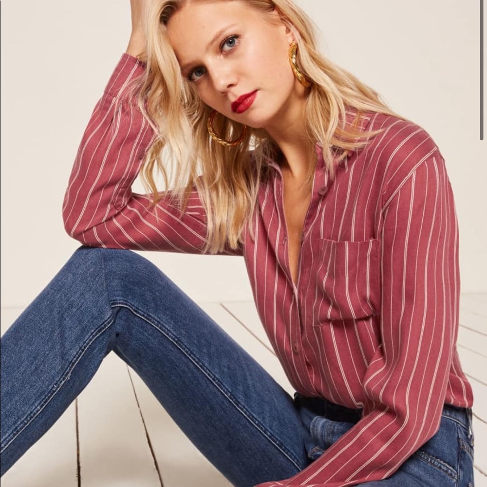 Reformation button up shirt